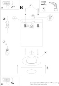 Sollux SL.1278 - Faretto HATI 1xGU10/10W/230V grigio