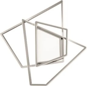 Plafoniera Led GALAXY 65x60 cm in metallo Argento e diffusore in acrilico