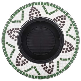 Braciere a Mosaico Verde 68 cm in Ceramica