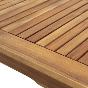 AARON - set tavolo in alluminio e teak cm 80 x 80 x 74 h con 2 sedie Dresda