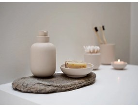 Organizer da bagno beige in gres per dischetti di cotone Sensu – Zone