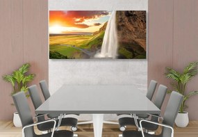 Stampa su tela – Cascata maestosa in Islanda