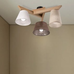 Brilagi - LED  Lampadario a plafone ANTHONY 3xE14/40W/230V quercia