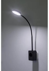 Rabalux 71284 - Lampada da parete LED dimmerabile TIVRO 4W/230V con porta USB da collegare alla presa, nera