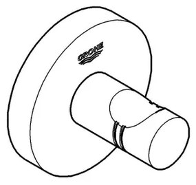 GROHE 41173000 - Gancio porta accappatoio START, cromo lucido