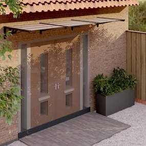 Tettoia Per Porta Nera 297,5x90 Cm İn Policarbonato /