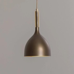Luminex Lampada a sospensione Noak, a 1 luce, titanio/oro/oro, acciaio