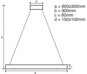 Lampadario LED Dimmerabile su cavo LED/80W/230V 3000-6500K + telecomando