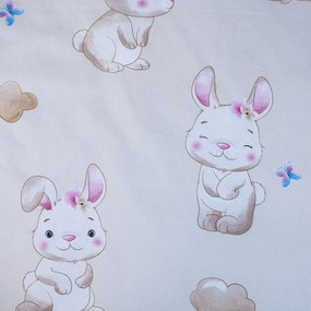 Set copripiumino e federa da bambini giallo in cotone per culla 100x135 cm Bunny "Star" – Jerry Fabrics