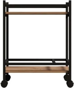 Carrello Portavivande Stile Industrial 60x34x76 Will Rovere