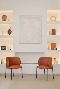 Set di sedie da pranzo arancione in imbottito 2 pz Mogi – Teulat