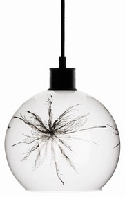 Euluna Lampada a sospensione Ball con decorazione a dente di leone laterale Ø 20 cm