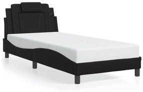 Giroletto Con Luci Led Nero 90x200 Cm İn Similpelle /