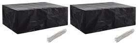 Coperture Arredi Giardino 2 Pz 8 Occhielli 242x162x100 Cm /