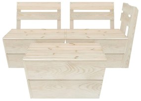 Set divani da giardino su pallet 3 pz in legno abete impregnato