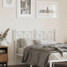 Testiera İn Metallo Bianco 120 Cm /