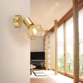 Globo 54802GB-1 - Faretto da parete XARA I 1xE14/40W/230V oro