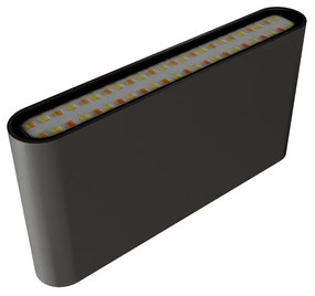 Applique LED 12W Bidirezione IP65 CCT con LED OSRAM - Antracite