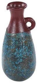 Terracotta Vaso decorativo 40 Blu Marrone VELIA Beliani