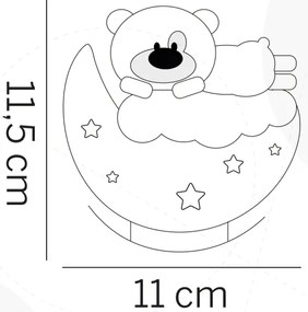 ONLI - LED Lampada notturna ricaricabile per bambini NUVOLINA LED/2,5W/5V orso/rosa