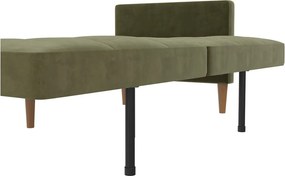 Divano letto in velluto verde 207 cm Lilly - Støraa