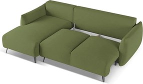 Divano angolare verde (con penisola a sinistra) Malie – Makamii