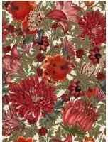 Mindthegap Carta da parati The Flowering - Red/ Green/ White