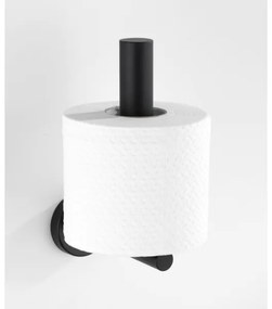 WENKO 24262100-Portarotolo per carta igienica BOSIO BLACK 8x18 cm acciaio inossidabile/argento