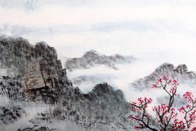 Carta da parati – Pittura cinese tradizionale della terra