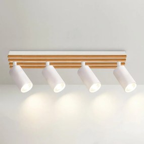 Brilagi - Faretto SELE WOOD 4xGU10/30W/230V bianco/legno