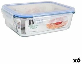 Porta pranzo Ermetico Quttin Rettangolare 1,5 L 23 x 17,5 x 7,6 cm (6 Unità)