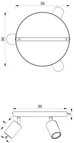 Faretto BELLO 3xGU10/8W/230V bianco