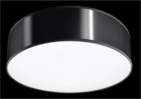 Plafoniera nera a soffitto Atis - Sollux