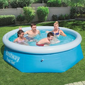 Bestway Set per Piscina Gonfiabile Fast Rotonda 244x66 cm 57265