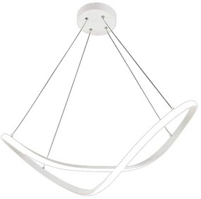 Lampadario LED moderno Forever bianco, luce naturale 2800 lumen, NOVECENTO