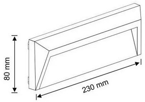 Illuminazione scale LED da esterno HOLDEN LED/1,6W/230V IP65 grafite