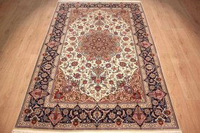 Isfahan Tappeto 160 x 240 (Iran) Annodato A Mano