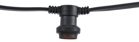 Ghirlanda luminosa nera collegabile con spina 10m 20 luci IP44 - Lubber