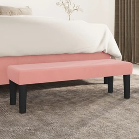 Panca Rosa 100x30x30 Cm İn Velluto /