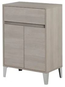 Base Multiuso a Terra 85 Cm Due Ante Un Cassetto Feridras "Mondo 2.0" Rovere Chiaro