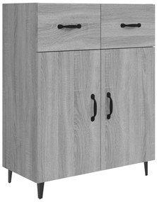 Credenza grigio sonoma 69,5x34x90 cm in legno multistrato