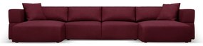 Divano angolare a U bordeaux Esther - Milo Casa