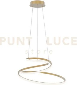 Lampadario a sospensione led coaster circolare oro 60w 8000lm cct 3...