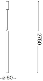 Ideal Lux - Lampadario LED a sospensione con filo ULTRATHIN LED/11,5W/230V CRI 90 ottone