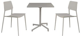 OPERA - set tavolo in metallo cm 70 x 70 x 73 h con 2 sedie Viper
