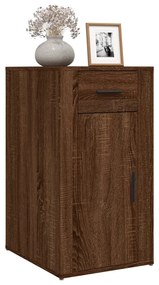 Mobile scrivania rovere marrone 40x49x75 cm legno multistrato