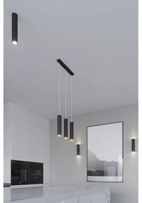 Lampadario nero in metallo Castro – Sollux