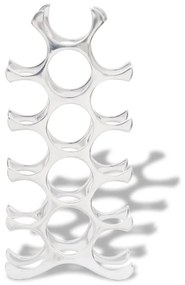 Portabottiglie da Tavola in Alluminio per 15 Bottiglie Argento