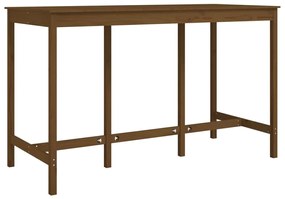 Tavolo da bar miele 180x80x110 cm in legno massello di pino