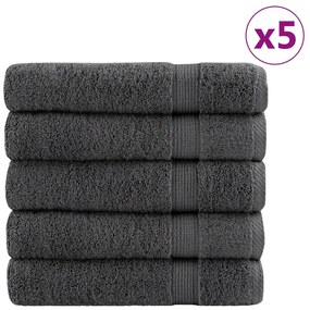 Asciugamani Doccia Solund 25 Pz Antracite 70x140 Cm 600gsm /